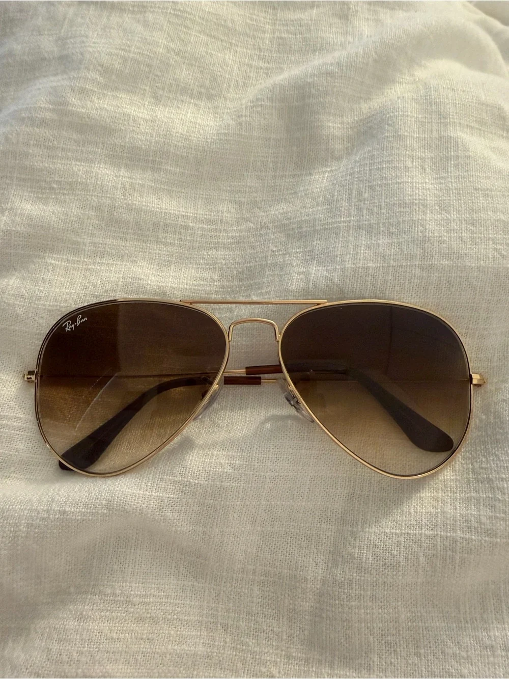 Ray-Ban Aviator Sunglasses - Gold Frame with Brown Lenses